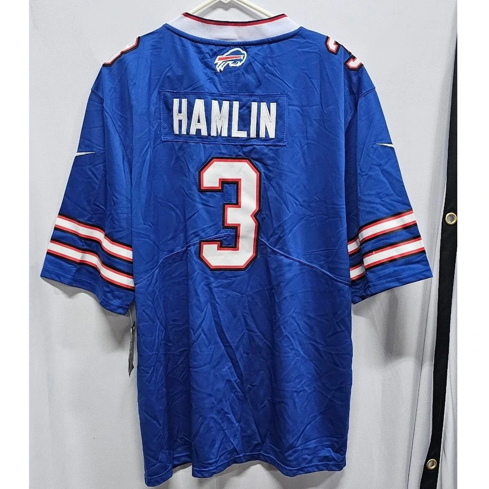 Nike Buffalo Bills Damar Hamlin 3 On Field Jersey Mens XXL Blue NFL NEW